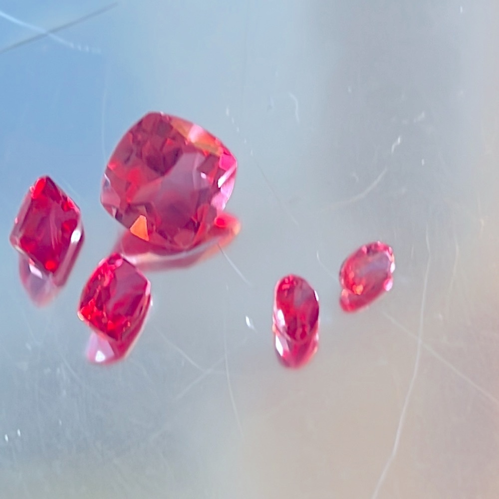 Living Coral Triplet Quartz loose gemstones